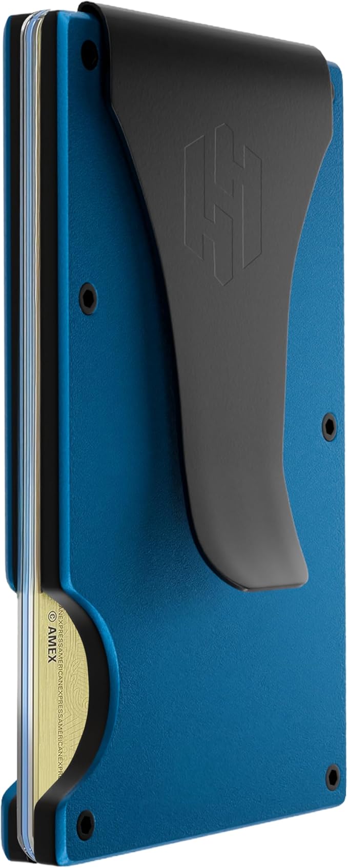 Hayvenhurst Wallet For Men - Reinvented Design Men's Wallet - Slim, Minimalistic & Seamless, Blocks RFID Scanners with a Money Clip (Navy)