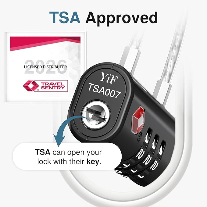 Puroma 2 Pack Luggage Locks TSA Approved, TSA Locks for Luggage Travel Lock Black Resettable Combination Zinc Alloy for Suitcase, Backpack, Laptop Bag, Gym Locker, Toolbox