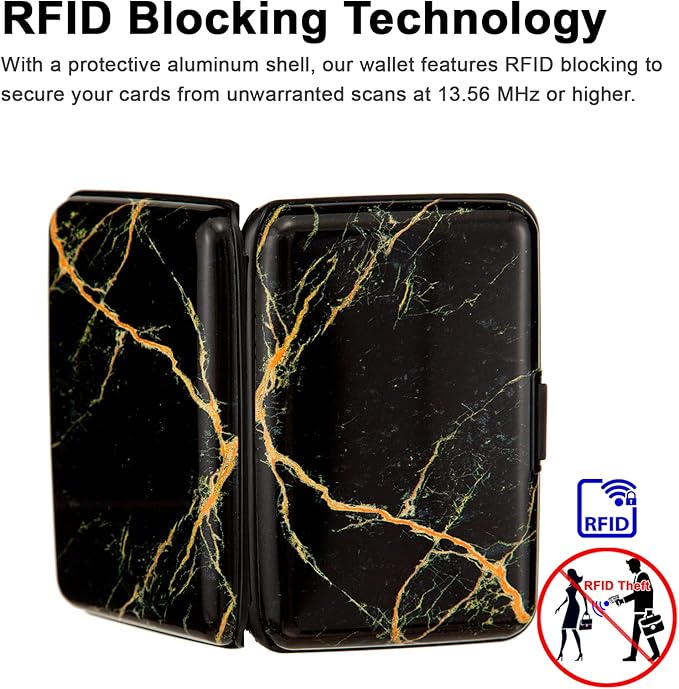 Credit Card Holder Small RFID Blocking Wallet Business Metal Slim Mini Aluminum Hard Case for Women Men