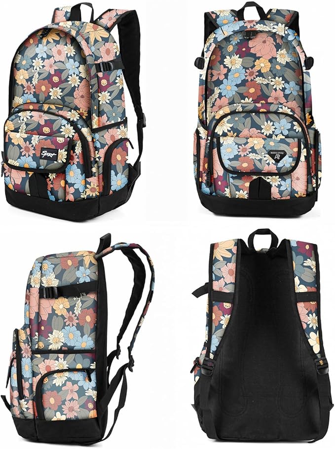 rickyh style School Backpack Travel Bag for Men & Women Lightweight College Back Pack with Laptop Compartmen