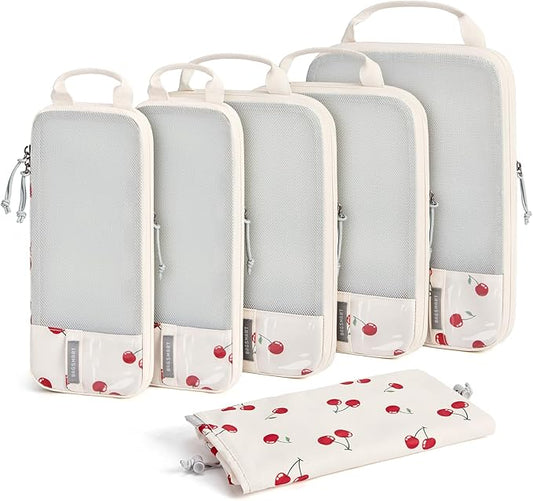 BAGSMART 6 Set /4 Set/2 Set Compression Packing Cubes for Travel, Lightweight Luggage Organizer Bags, Durable Space Saver Bags Travel Essentials