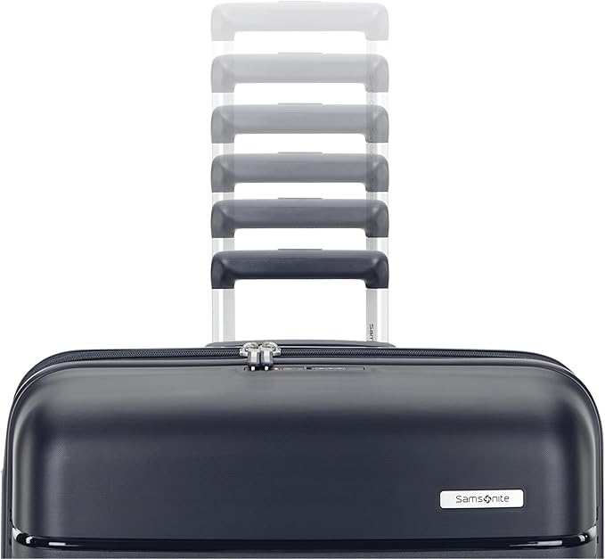 Samsonite Elevation Plus - Large Hardside Luggage - Scratch Resistant Polypropylene Shell, RightHeight™ Adjustable Handle, Integrated AirTag Holder, TSA Lock, WetPak™ Compartment - Midnight Blue