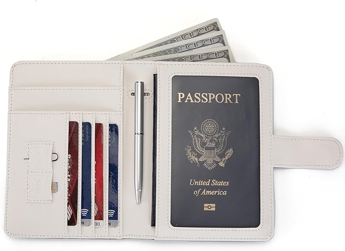 Passport Holder for Travel Essentials, RFID Blocking Passport Wallet Cover with Magnetic Closure, Passport Book Holders for Women and Men (Van Gogh The Starry Night)