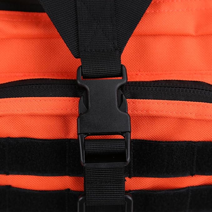 REEBOW GEAR Military Tactical Backpack for Men Large Army 3 Day Assault Pack Molle Bag Backpacks (Orange-black)