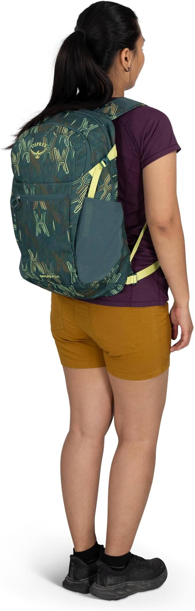 Osprey Daylite Plus Commuter Backpack - Everyday Pack with Laptop Sleeve, Bottle Pockets, and Extra Storage, Fuzzy Window Print/Torrent Blue