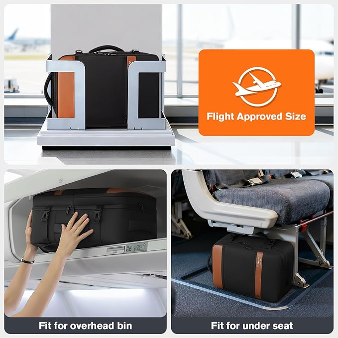 Smart Suitcase-style Laptop Backpack, 25L / 35L Practical Travel Bag for Work, Leisure & Flight, Luggage-Style Commuter Pack (Black, 35L)