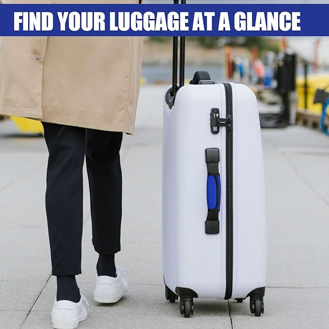 6 Pack Luggage Handle Wrap, Luggage Handle Wraps for Suitcase, Navy Blue Luggage Tags, Suitcase Tags identifiers for Travel Accessories