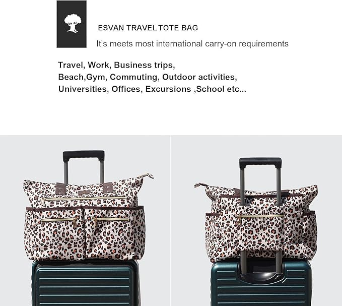 Weekender Bag Carry On Bag Overnight Tote Travel Duffle with 13 Pockets for Travel,Work，Gym,Beach,Teacher,Nurse