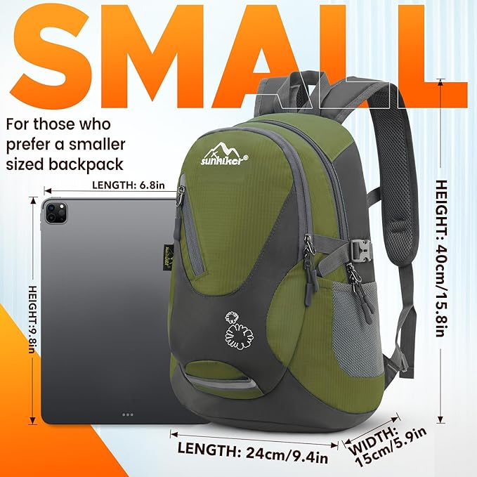 sunhiker Small Hiking Backpack Women Men 20L Lightweight Travel Backpack Daypack Casual Backpack For Cycling Outdoor Camping