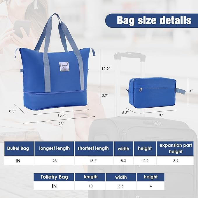 Merax Suitcase Set Softside 3-Piece Expandable Luggage with TSA Lock Spinner Wheels Lightweight Upright Luggage with Travel Bag(22/26/30 IN, Navy Blue)