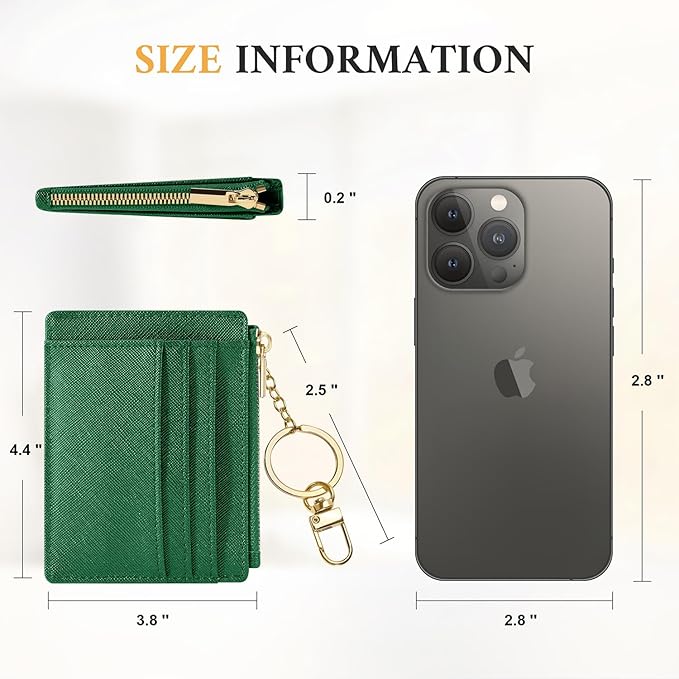 Sodsay Card Case Slim Front Pocket Wallet for Women Credit Card Holder with Keychain | Slim, Front Pocket, Credit Card Holder, with Keychain