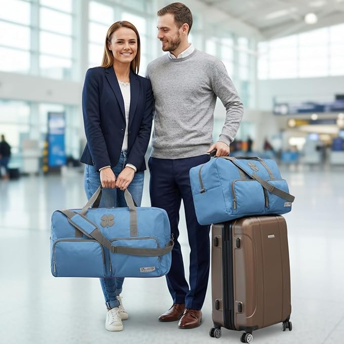 Lucky Travel Duffel Bags 65L, Gym Bag, Travel Bag & Large Duffle Bag for Men, Foldable Overnight Weekender Bags for Women & Men with Adjustable Shoulder Strap,