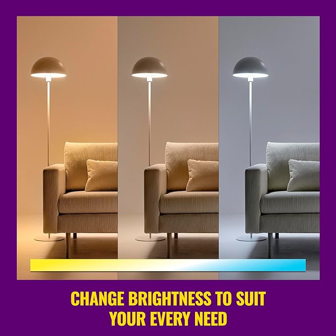 WiZ Connected 65W BR30 LED Smart Light Bulbs - 4 Pack - Connects to Your Wi-Fi - E26 Smart Bulb - Control with Voice or App + Activate with Motion - Matter Compatible