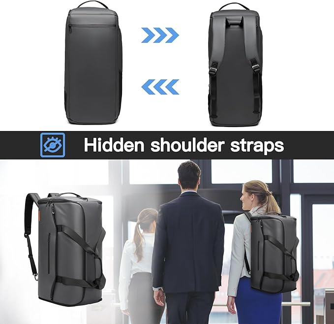 Garment Bags for Travel,45L Carry on Convertible Garment Duffle bag for Men Women - 3 in 1 Hanging Suit Travel Bag with Shoulder Strap