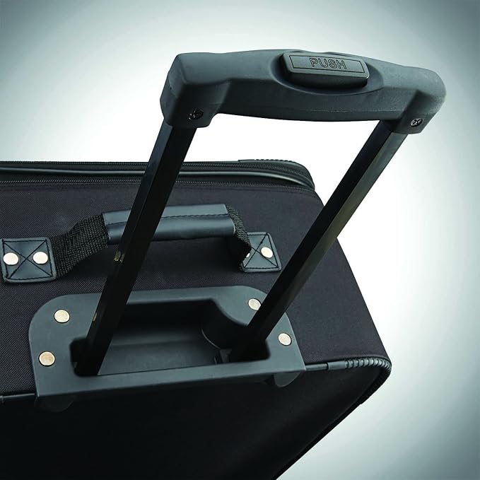 American Tourister Fieldbrook XLT Softside Upright Luggage, Black, 3-Piece Set (BB/21/25)
