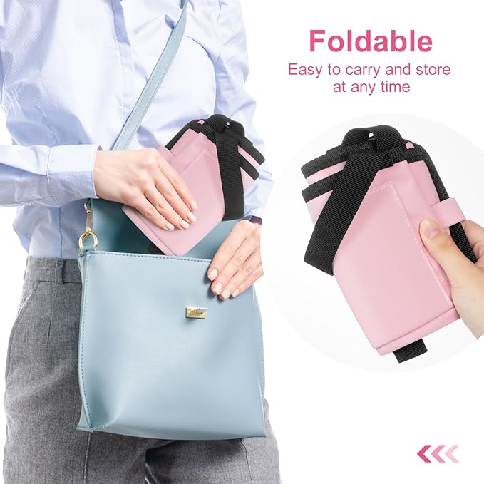 Luggage Cup Holder - Multifunctional Travel Caddy - Fits Suitcase Handles, Also, as a Stroller & Automotive Cup Holder - Pink