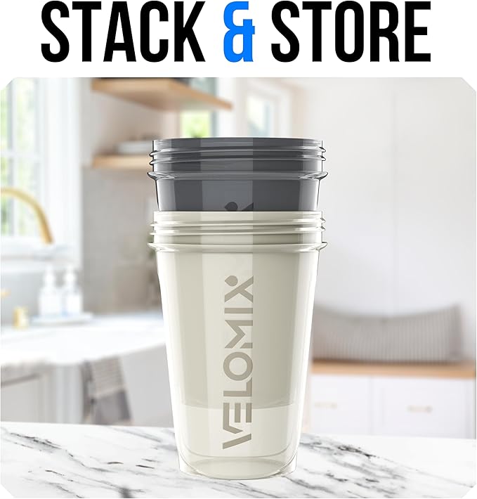 VELOMIX -2 Pack- 20 oz Protein Shaker Bottles for Protein Mixes - 2x Wire Whisk | Leak Proof Shaker Cups for Protein Shakes and Pre Workout | Protein Shaker Bottle Pack (Gray/White)