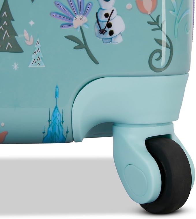 American Tourister Disney Frozen Carry-On Luggage - Airline Approved, Durable Hardshell with Favorite Frozen Characters - Roll Confidentially with Spinner Wheels & Colorful Adjustable Handle