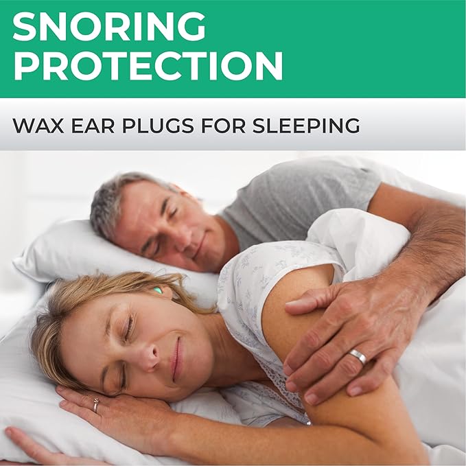 Peace&Quiet | PQ Wax Ear Plugs for Sleeping, Swimming - Soft Noise Cancelling Silicone Gel Wax Earplugs for Sleep and Swimmers, Ear Protection with Sound Blocking Level of 32 Db, Color: Green