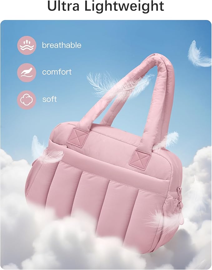 oscaurt Gym Bag for Women Lightweight Duffle Bag for Travel with Toiletry Pouch Water Resistant Carry On Weekender Overnight Duffel
