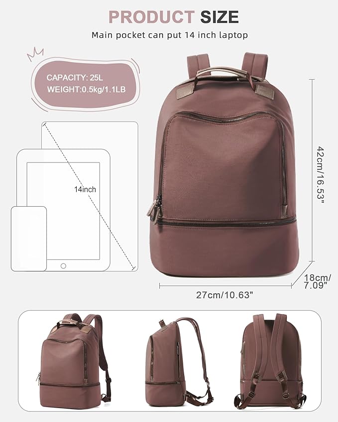 Gym Backpack for Women Waterproof Small Gym Bag With Shoe Compartment Sports Essentials Cheer Backpack with Wet Dry Pocket,Pink