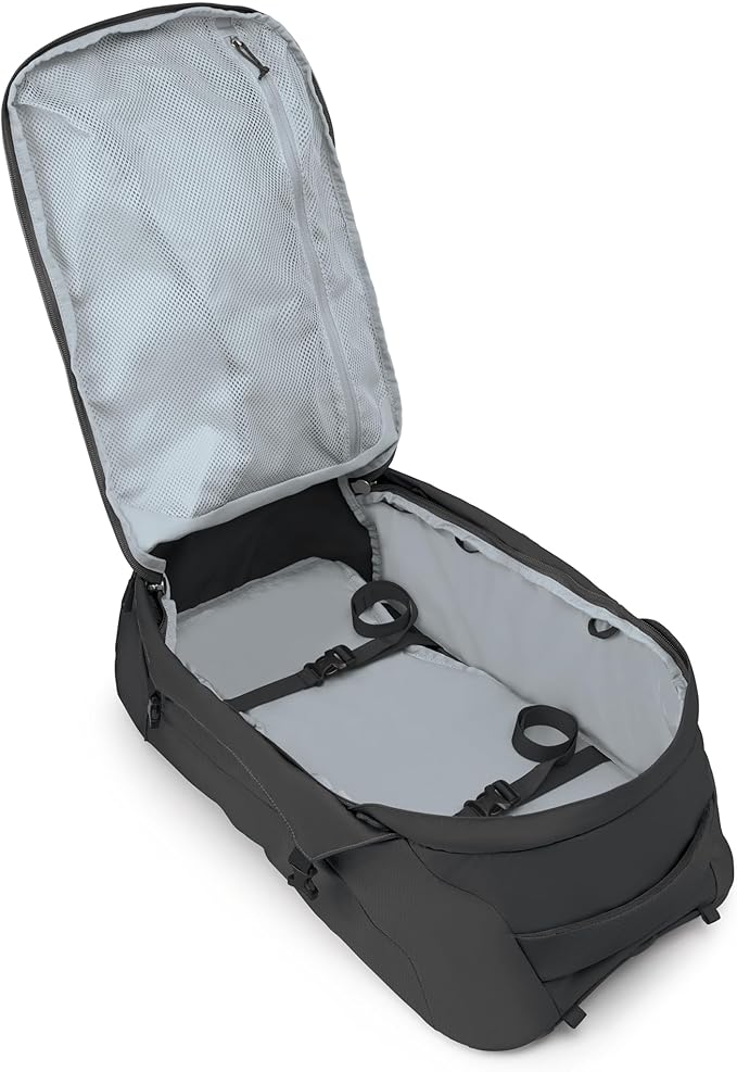 Osprey Farpoint 55L Men's Travel Backpack - Carry On Bag with Personal Item Sized Detachable Daypack, Black, Extended Fit
