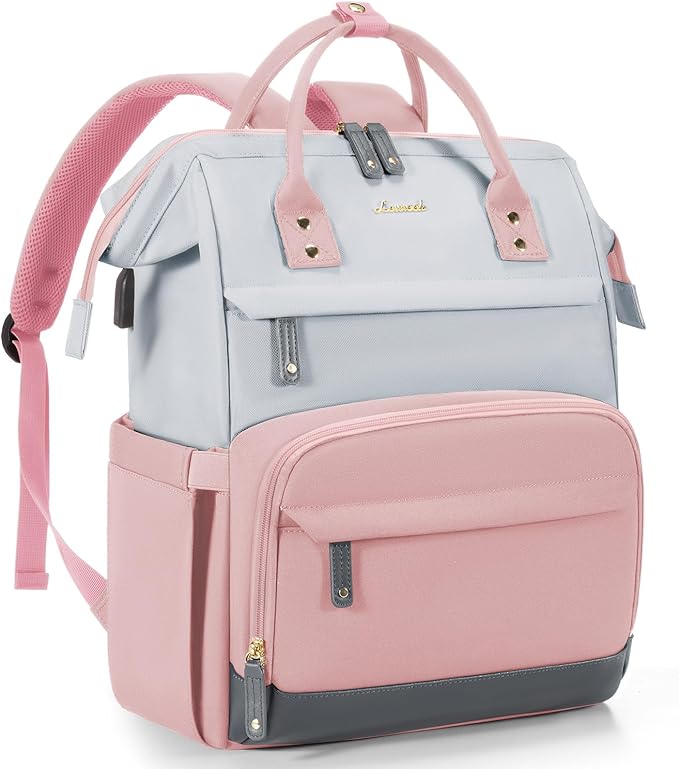 LOVEVOOK Laptop Backpack for Women, 17 Inch Work Business Backpacks Purse With Large Capacity, Waterproof Nurse Bag College Bookbag for School, Waterproof Casual Daypack for Travel