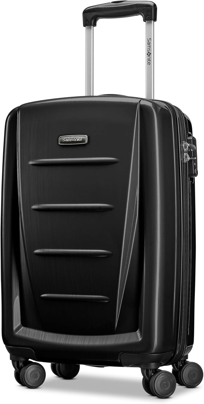Samsonite Winfield 2 - 20-Inch Hardside Luggage with 360° Spinner Wheels, TSA Lock, Airline Approved - Brushed Anthracite