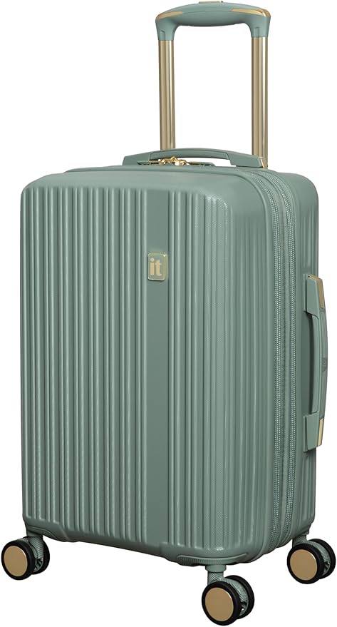 It Luggage Luxuriant 21" Hardside Carry-On 8 Wheel Expandable Spinner, Iceberg Green
