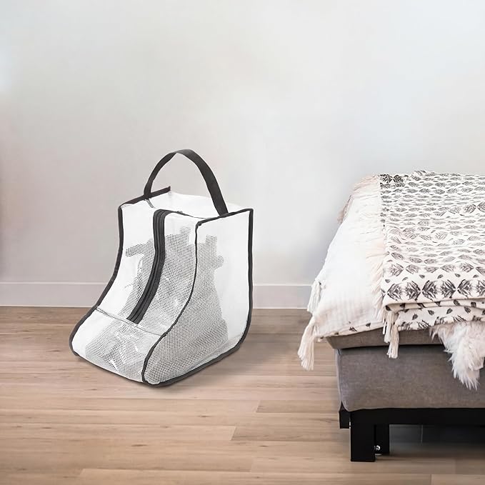 Boots Storage Bag, Portable Shoe Bags for Storage and Travel, Clear Dust Proof Boots Cover Bag, Boot Organizer (Medium)
