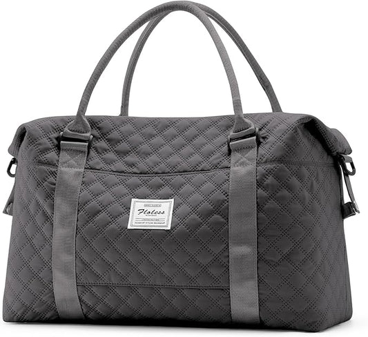 HYC00 Travel Duffel Bag,Carry-on Overnight Weekender Bags for Women,Sports Tote Gym Bag with Wet Pocket