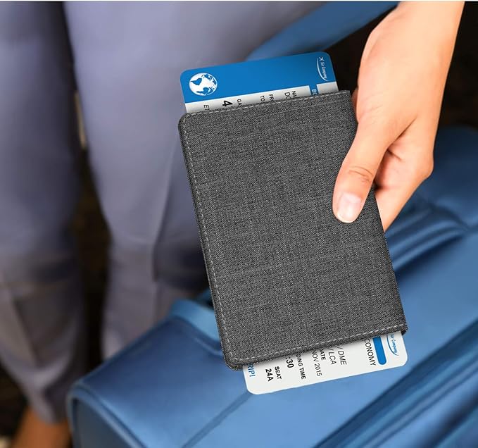FINTIE Passport Holder, Slim Travel Wallet RFID Blocking Card Case Cover Passport Cover Protector Essentials with Credit Card Slots for Women/Men | Slim, RFID Blocking, Card Case Cover, Essentials, Credit Card Slots