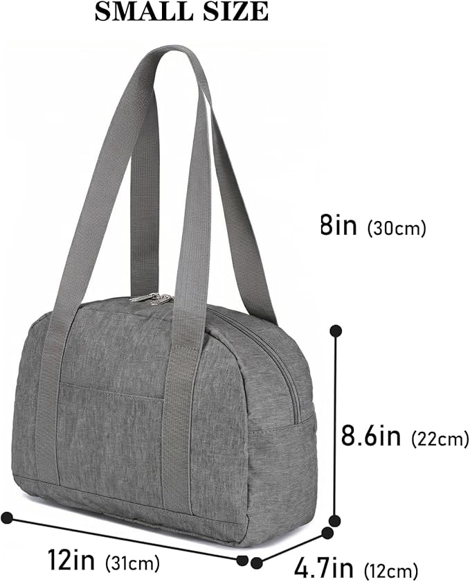 Mini Gym Bag for Women Girls, 12 inch Small Gym Tote, Lightweight Small Carry On Duffle Bag for Travel Sports