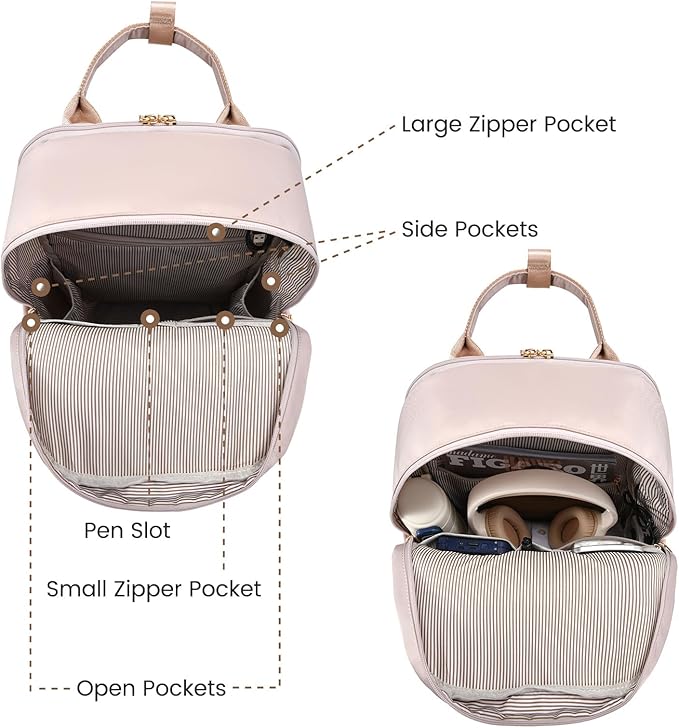 LOVEVOOK Laptop Backpack for Women 15.6 Inch Laptop Bag with USB Port, Fashion Waterproof Backpacks Teacher Nurse Stylish Travel Bags Vintage Daypacks for College Work