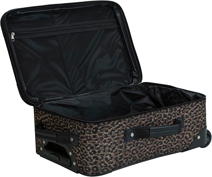Rockland Fashion Softside Upright Luggage Set, Leopard, 2-Piece (14/19)
