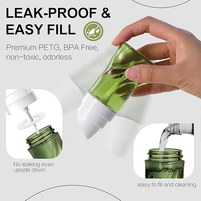2 Pack Small Spray Bottle 2oz/60ml, Travel Size Mini Fine Mist Spray Bottles, Leakproof & Refillable Empty Spray Bottle for Hair, Face, Plant and Cleaning