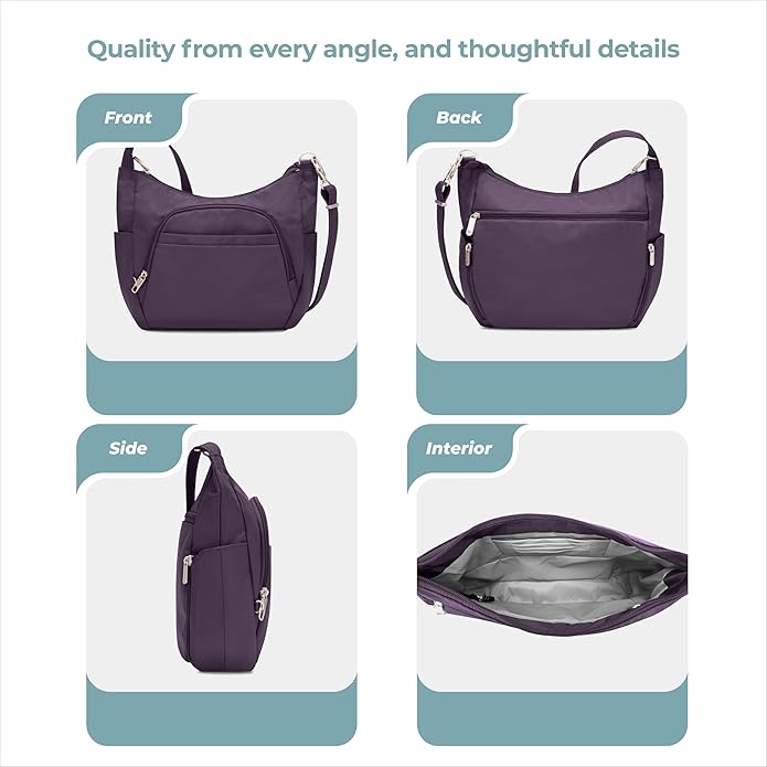 Travelon Anti-theft Classic Crossbody Bucket Bag | Anti-theft