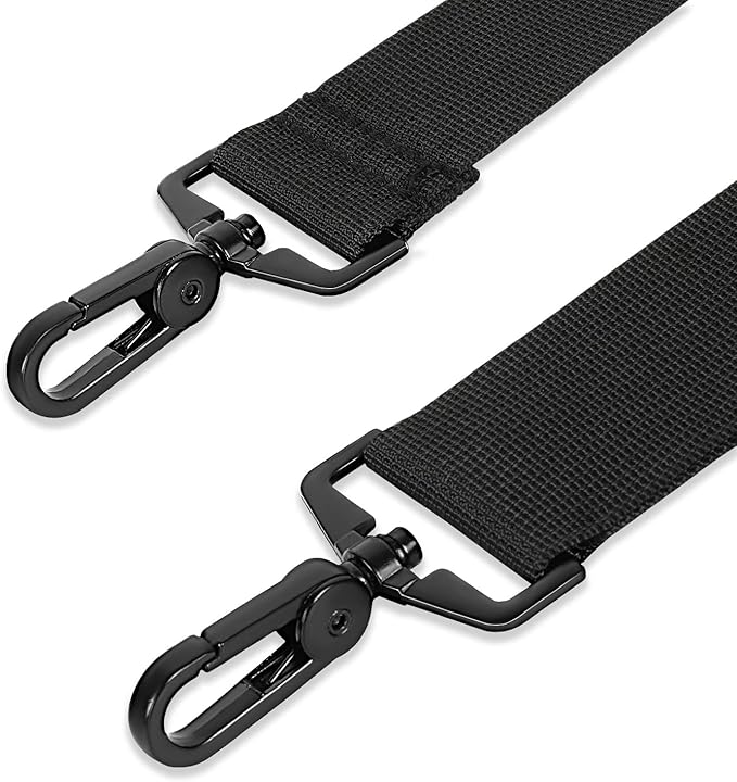 Taygeer Shoulder Strap, 52" Universal Replacement Laptop Shoulder Strap Luggage Duffel Bag Strap Adjustable Comfortable Belt with Metal Hooks for Briefcase Computer Messenger Bag Laptop Case, Black
