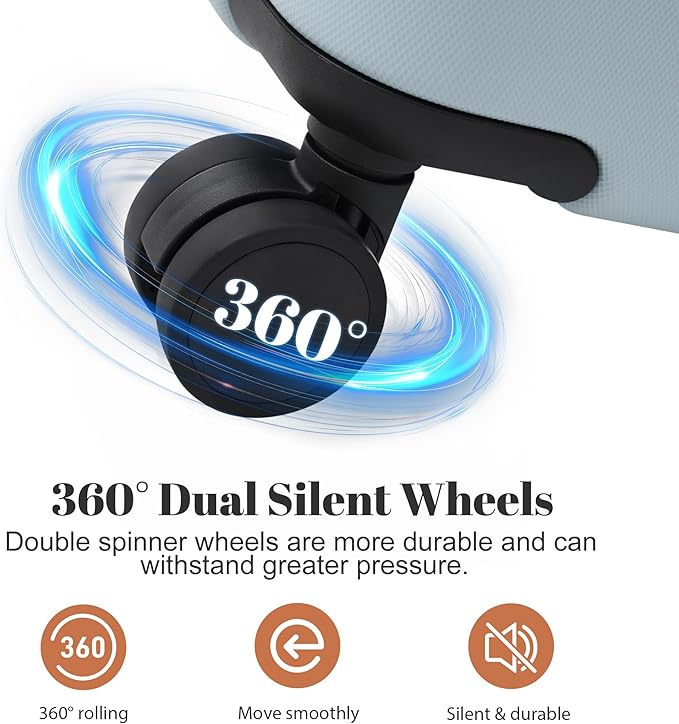 6 Pcs ABS Hardshell Luggage Set Spinner Wheel Suitcase Suitcase