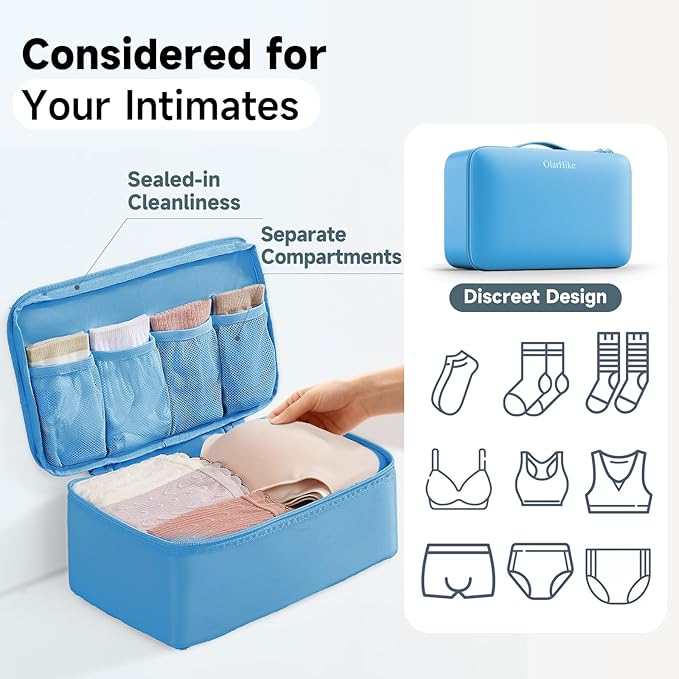 11 Set / 9 Set Packing Cubes for Travel,Gifts for Women Mom Kids,TSA Approved Bags for Makeup, Cosmetic, Toiletry, Organizers for Suitcase Carry On,Cruise Essentials Airplane Accessories,Azure Blue