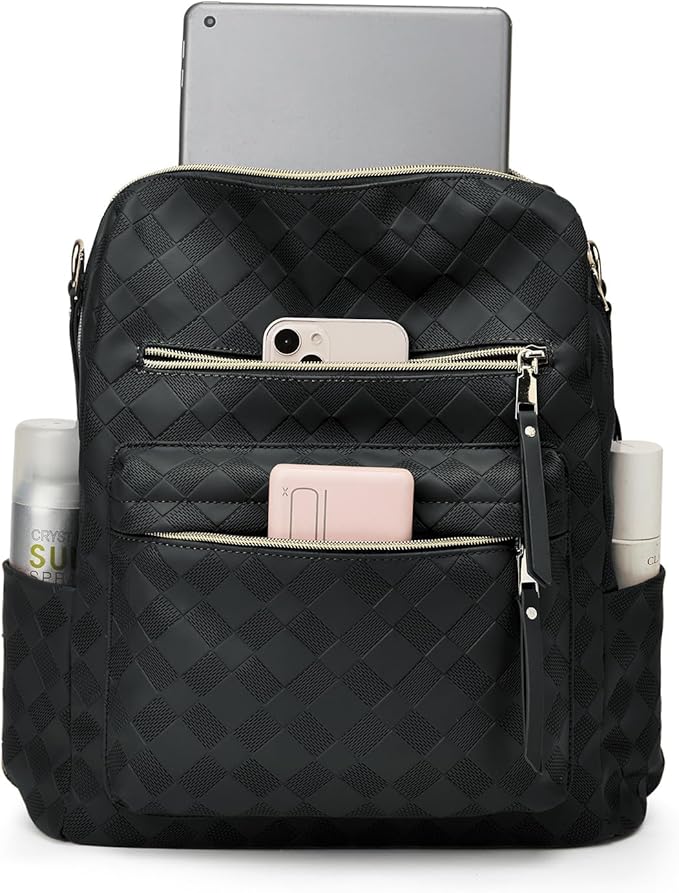 Makes Backpack Purse for Women PU Leather Travel Satchel Handbag Convertible Design Bag with Purse 2 Piece