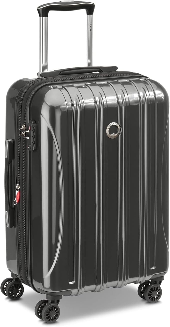 DELSEY PARIS Helium Aero Hardside Expandable Luggage with Spinner Wheels, Brushed Charcoal, 2-Piece Set (21/24)