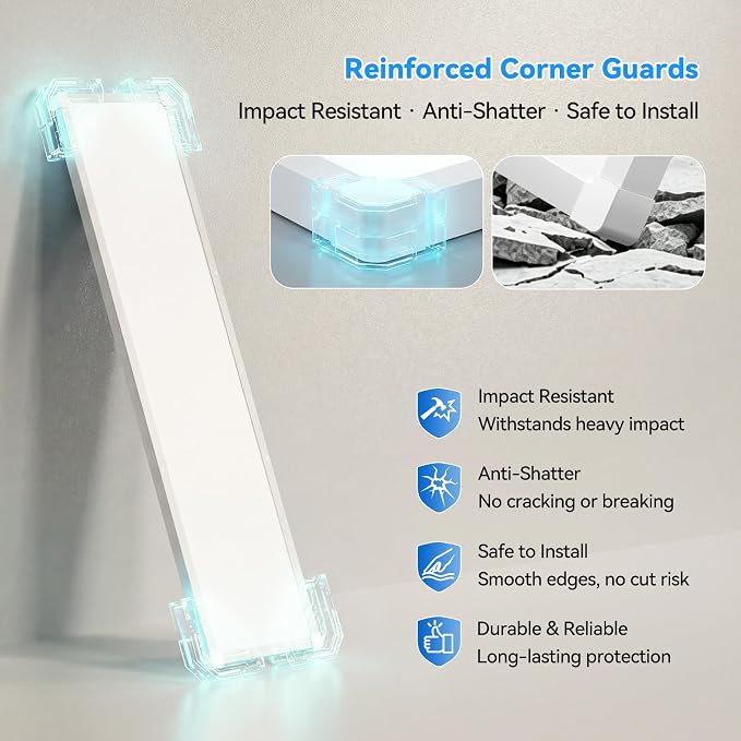 AIKVSXER 48PCS 1x4 LED Flat Panel Light Surface Mount with Wireless Switch | App Control, Night Mode, 50W 5500LM, 3000K/4000K/6500K, Ultra-Thin LED Light for Office Home,120-277V - White