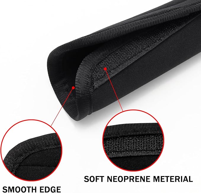2pcs Black Luggage Handle Wraps for Suitcase- Soft Suitcase Handle Covers for Travel Accessories（ Bright Color for Suitcase Tags Identifiers ）