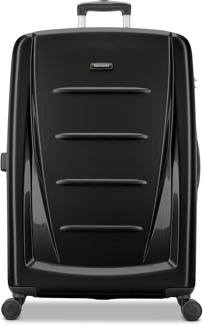 Samsonite Winfield 2 Hardside Expandable Luggage with Spinner Wheels, Brushed Anthracite, Checked-Large 28-Inch