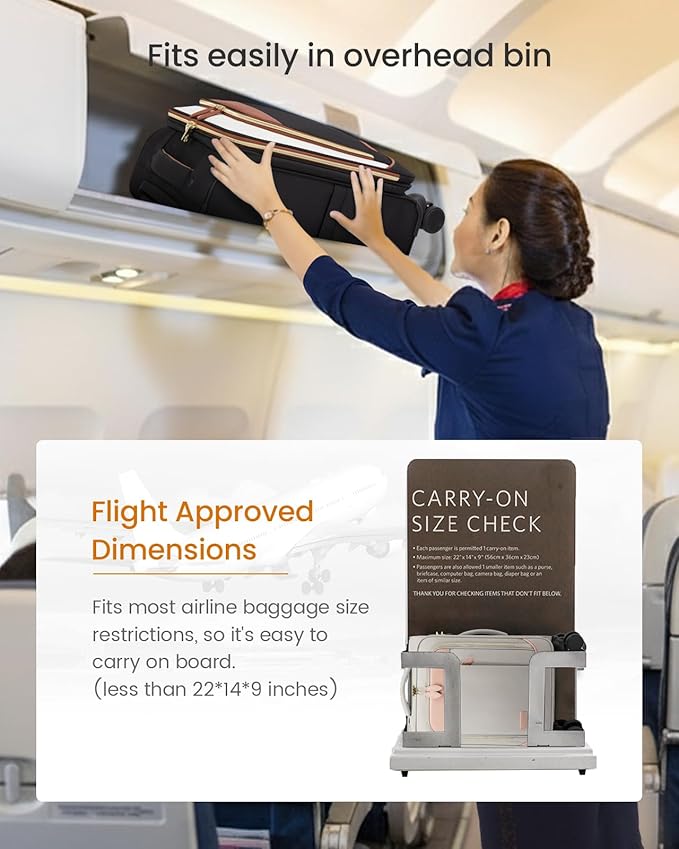 LOVEVOOK 4 Pcs Carry On Luggage 22x14x9 Airline Approved 20 Inch Underseat Carry on Suitcase for Women Men Softside Travel Luggage with Spinner Wheels and TSA Lock
