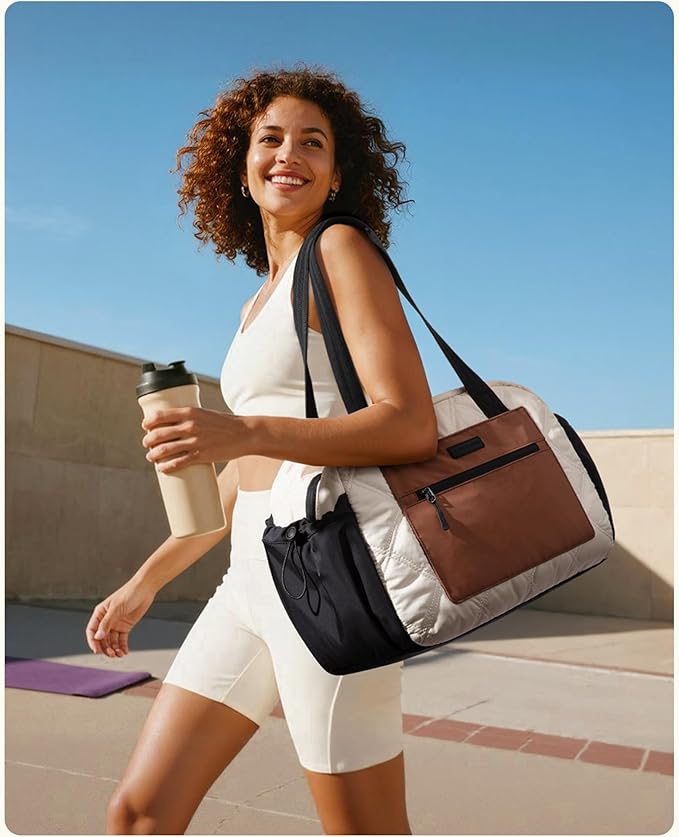 LOVEVOOK Gym Bag for Women, Lightweight Travel Duffle Bag with Wet Pocket, Personal Item Carry On Weekender Overnight Bags for Woman Gym, Yoga, Hospital, Weekend Trips