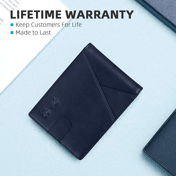 Zitahli Bifold Wallets for Men - Slim RFID Leather Credit Card Holder for 6-11 Cards, Minimalist Thin Wallet with ID Window & Cash Slot,Front Pockt Carteras Para Hombres, Birthday Gifts for Men | Slim, RFID Blocking, Premium, Front Pocket, Gift Box, Le...
