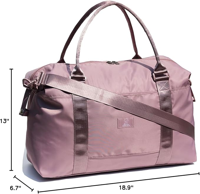 ESVAN Travel Tote Duffel Gym Bag,Weekender Overnight Carry-on Tote Crossbody Bag with Wet Pocket and Trolley Sleeve Upgraded
