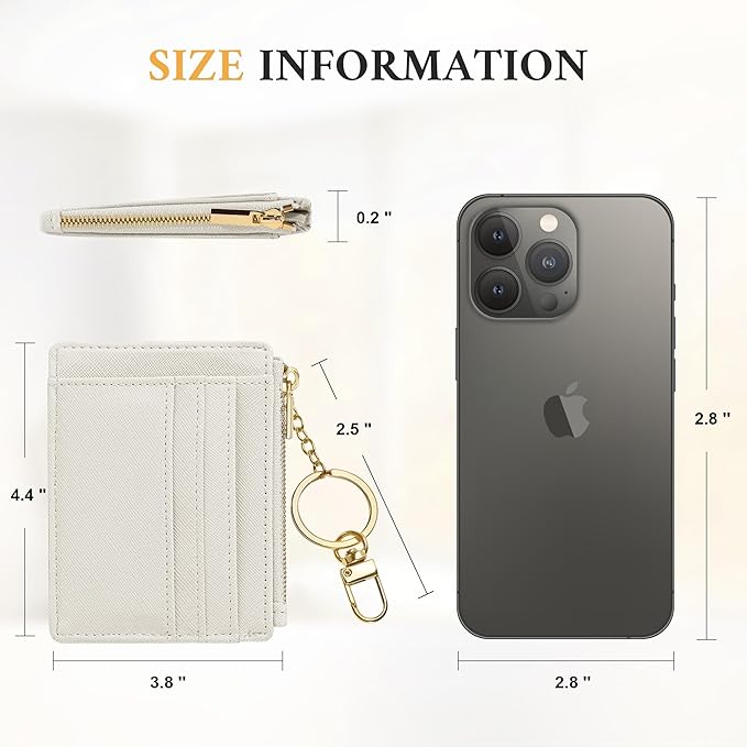 Sodsay Card Case Slim Front Pocket Wallet for Women Credit Card Holder with Keychain | Slim, Front Pocket, Credit Card Holder, with Keychain